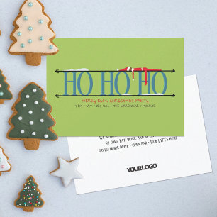 Invitación Fiesta de Navidad del personal de Teal & Green Elf