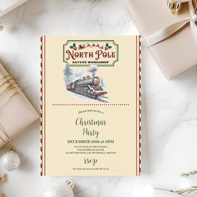 Invitación Fiesta de Navidad del Tren del Polo Norte (Subido por el creador)
