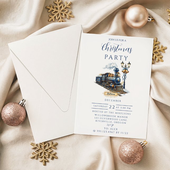 Invitación Fiesta de Navidad del Tren Polar Express (Subido por el creador)