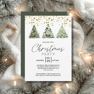Invitación Fiesta de Navidad elegante