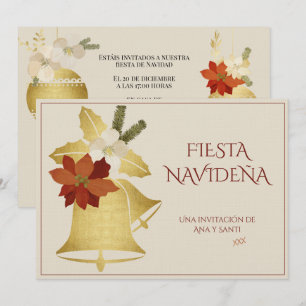 Invitación Fiesta de Navidad Elegante Decorada