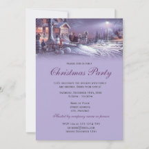 Fiesta de Navidad elegante vintage morada