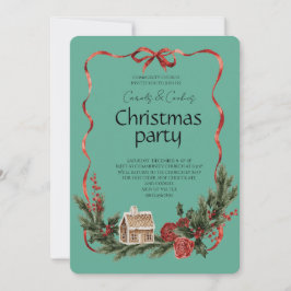 Invitación Fiesta de Navidad Elegante y Festiva