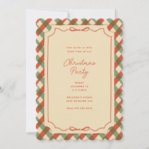 Invitación Fiesta de Navidad en Cottage con Cuadros en Diagon