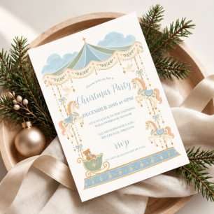 Invitación Fiesta de Navidad en el carrusel encantado