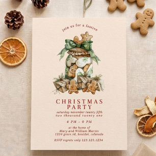 Invitación Fiesta de Navidad en el tarro de galletas