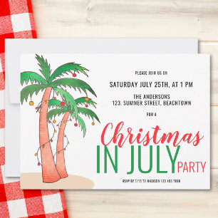 Invitación Fiesta de Navidad en Julio de Verano
