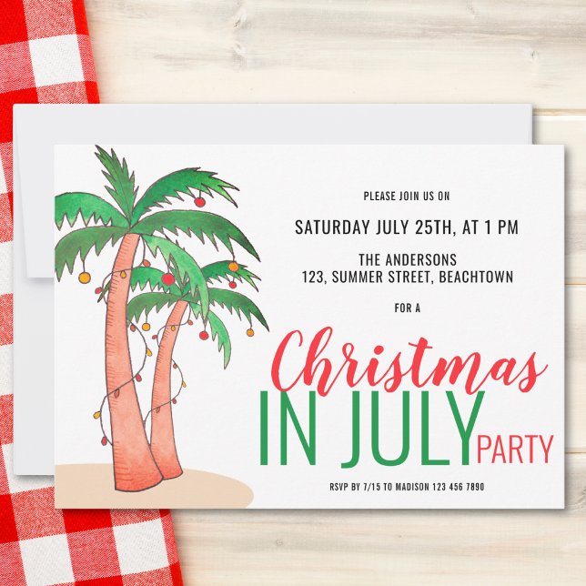 Invitación Fiesta de Navidad en Julio de Verano (Subido por el creador)