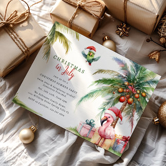 Invitación Fiesta de Navidad en Julio de Verano