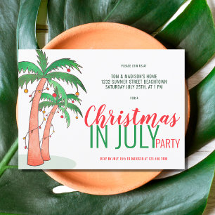 Invitación Fiesta de Navidad en Julio de Verano