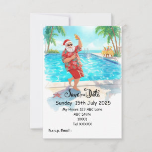 Invitación Fiesta de Navidad en la Piscina – Santa Claus Guar
