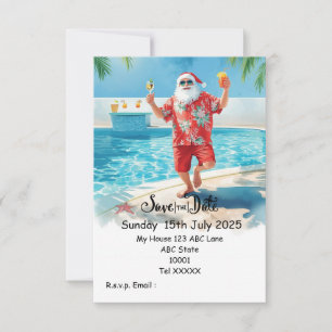 Invitación Fiesta de Navidad en la Piscina – Santa Claus Guar