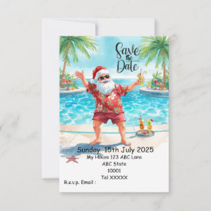 Invitación Fiesta de Navidad en la Piscina – Santa Claus Guar