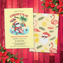 Fiesta de Navidad en la Playa Tropical & Santa