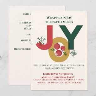 Invitación Fiesta de Navidad Envuelta en Alegría