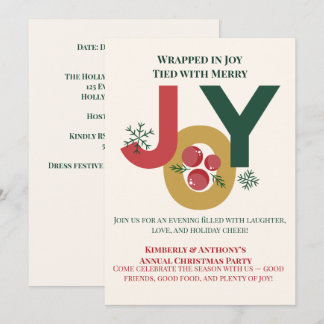 Invitación Fiesta de Navidad Envuelta en Alegría
