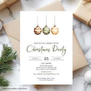 Invitación Fiesta de Navidad escandinava en marfil de sabio n