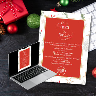 Invitación Fiesta de Navidad Española Navidad Corporativa