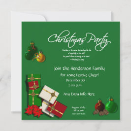 Invitación Fiesta de Navidad festiva Invitación-con cita