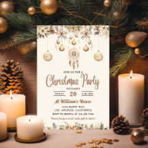 Fiesta de Navidad floral boho de Navidad