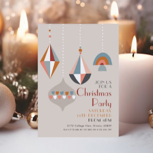 Invitación Fiesta de Navidad Geométrica Moderna 