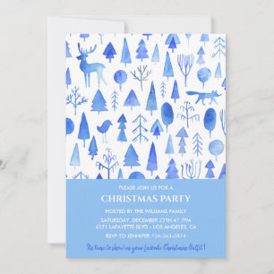 Invitación Fiesta de Navidad Hermosa Acuarela
