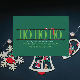 Invitación Fiesta de Navidad Ho Ho Ho Traviesuras de Duendes