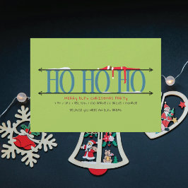 Invitación Fiesta de Navidad Ho Ho Ho Travvesuras de Duendes