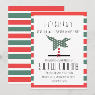Invitación Fiesta de Navidad Jersey Feo de Oficina Evento de 