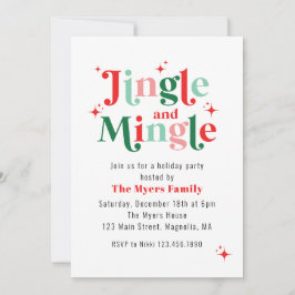 Invitación Fiesta de Navidad Jingle and Mingle