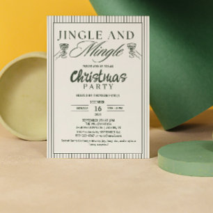 Invitación Fiesta de Navidad Jingle and Mingle Caprichosa