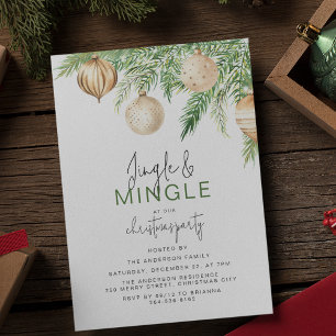 Invitación Fiesta de Navidad Jingle & Mingle