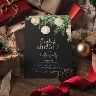 Invitación Fiesta de Navidad Jingle & Mingle