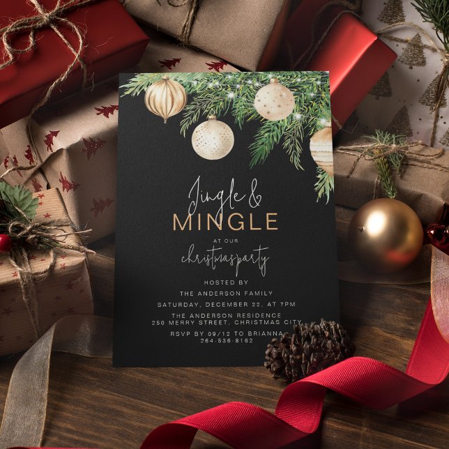 Invitación Fiesta de Navidad Jingle & Mingle (Subido por el creador)