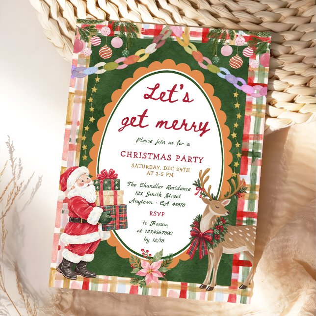 Invitación Fiesta de Navidad Let's Get Merry  (Subido por el creador)