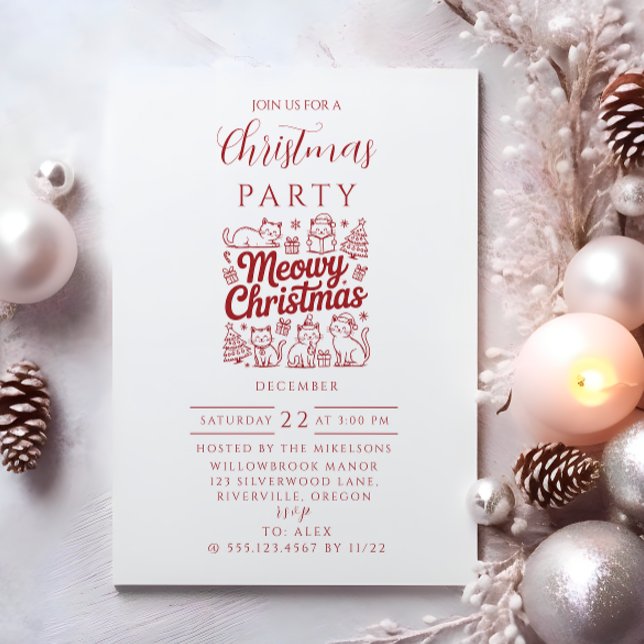 Invitación Fiesta de Navidad Meowy (Subido por el creador)