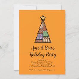Invitación Fiesta de Navidad moderna de mediados del siglo