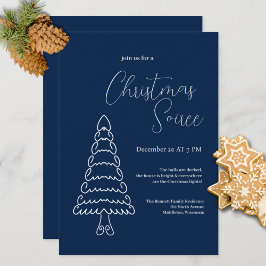 Invitación Fiesta de Navidad Moderna Minimalista Elegante Úni