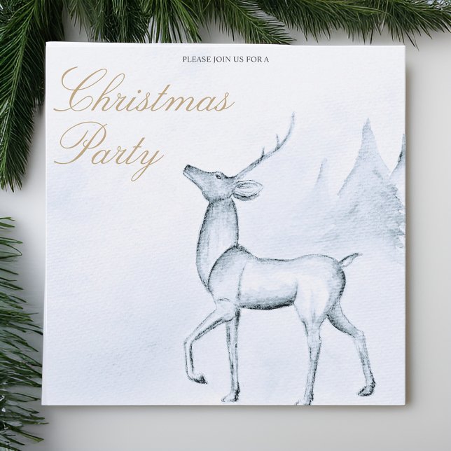Invitación Fiesta de Navidad Moderna Minimalista Reno (Subido por el creador)