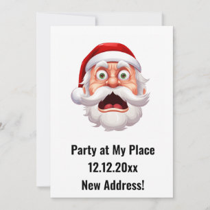 Invitación Fiesta de Navidad Nueva Dirección de Santa Claus