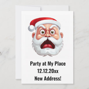 Invitación Fiesta de Navidad Nueva Dirección de Santa Claus
