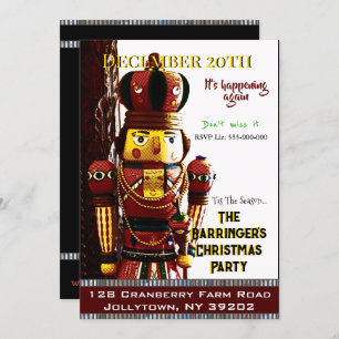 Invitación Fiesta de Navidad Nutcracker Nelson Merry
