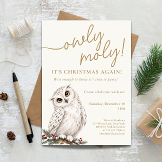Invitación Fiesta de Navidad Owly Moly
