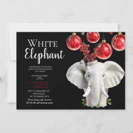 Invitación Fiesta de Navidad para niños Elefante Blanco