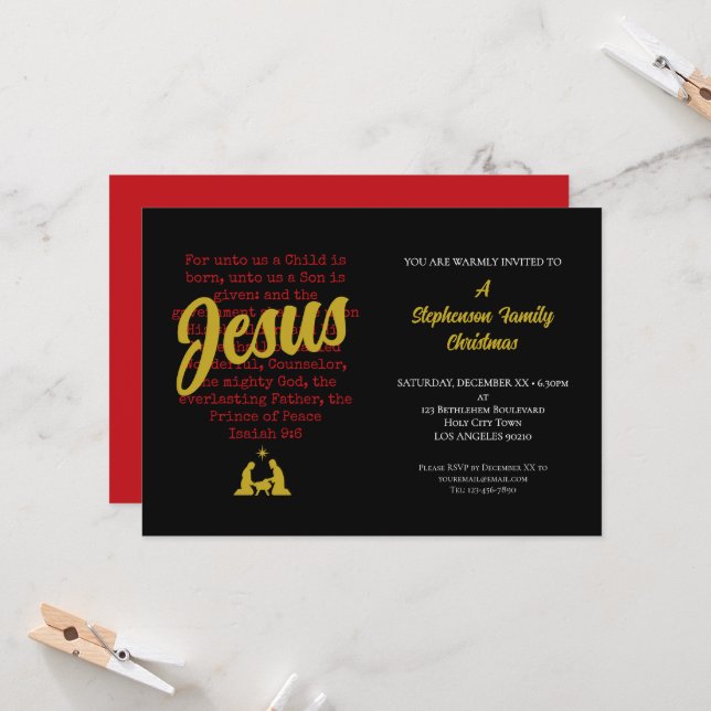 Invitación Fiesta de Navidad PARA NOSOTROS (Anverso/Reverso In Situ)