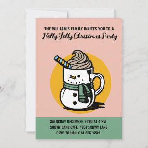 Invitación Fiesta de Navidad personalizada Holly Jolly