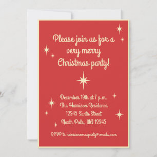 Invitación Fiesta de Navidad retro moderno de mediados de sig
