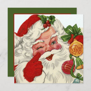 Invitación fiesta de Navidad retro vintage