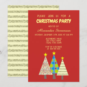 Invitación Fiesta de Navidad Roja