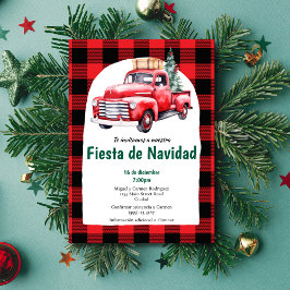 Invitación Fiesta de Navidad Roja Española